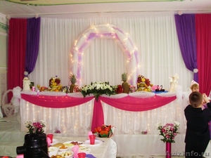 Украшение свадебного зала тканью и цветами - Изображение #1, Объявление #25398